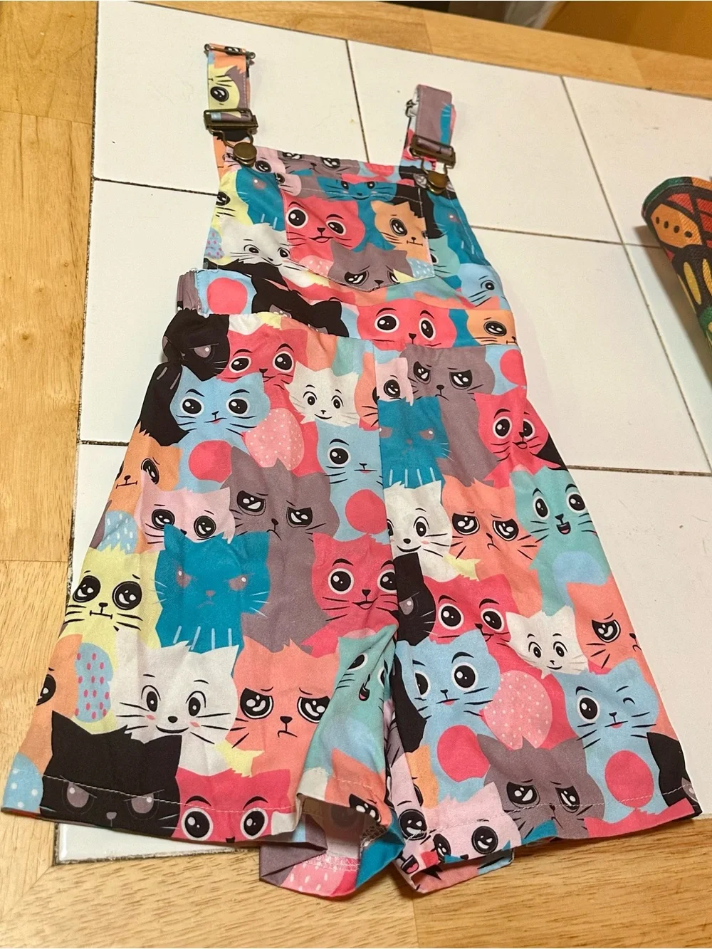 Purr-fectly Cute! The Cat’s Meow Toddler Cartoon Print Romper Jumpsuit